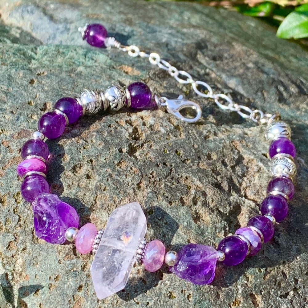 ☀️NEW! Amethyst Dream! Quartz bead bracelet